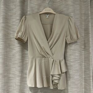 River Island wrap around Satin Peplum Top